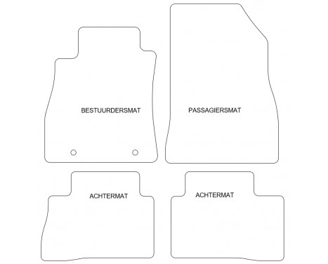 Car mats suitable for Nissan Juke 2014-2019 4-piece, Image 4