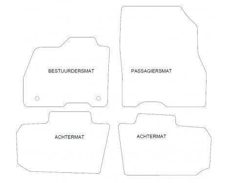 Car mats suitable for Nissan Leaf 2018- 4-piece, Image 2