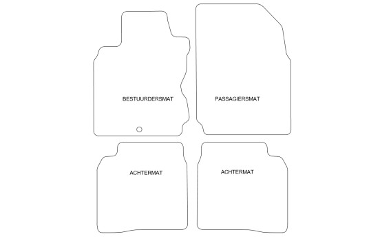 Car mats suitable for Nissan Note 2006-2013 4-piece, Image 4