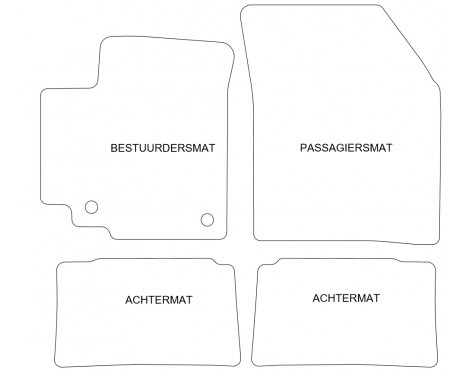 Car mats suitable for Nissan Pixo 2009- 4-piece, Image 4