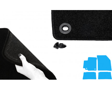 Car mats suitable for Nissan Pixo 2009- 4-piece, Image 5