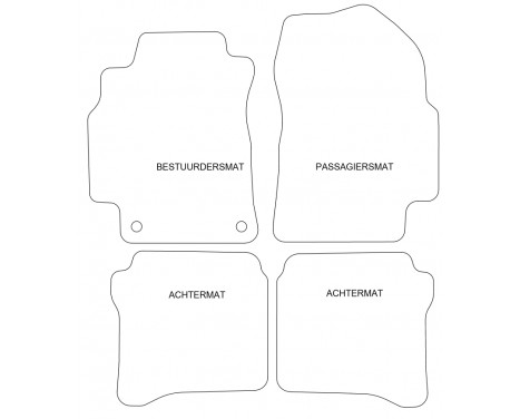 Car mats suitable for Nissan Primera P12 2003-2008 4-piece, Image 2