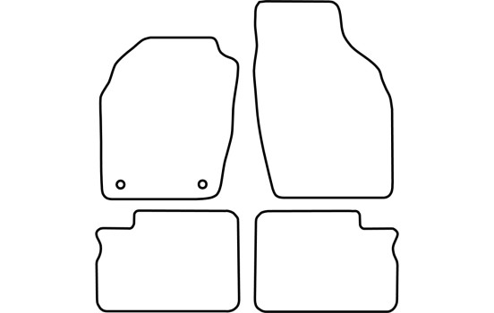 Car mats suitable for Opel Agila A 2002-2004