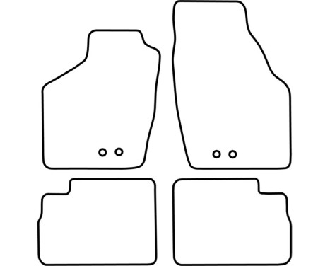 Car mats suitable for Opel Agila A 2002-2008