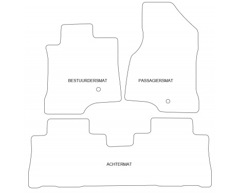 Car mats suitable for Opel Antara 2011- 3-piece, Image 2