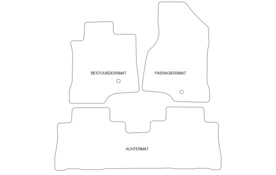 Car mats suitable for Opel Antara 2011- 3-piece, Image 2