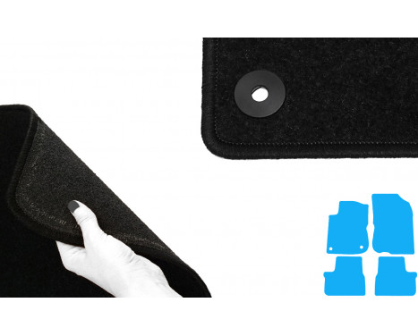 Car mats suitable for Peugeot 2008 2013-2019 4-piece, Image 4