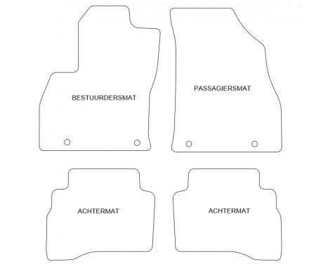 Car mats suitable for Peugeot Bipper 4-piece, Image 2