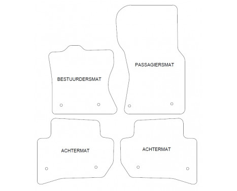 Car mats suitable for Range Rover Velar 2017- 4-piece, Image 2