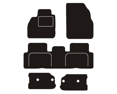 Car mats suitable for Renault Grand Scenic with storage compartments 2004-