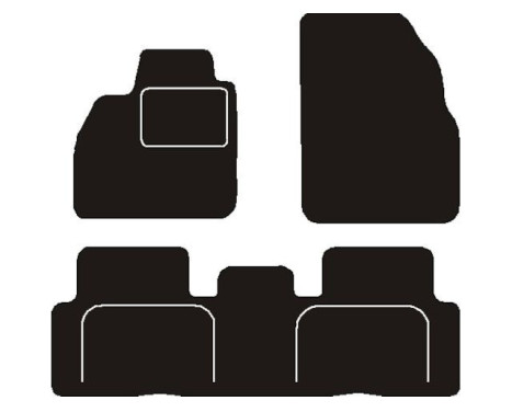 Car mats suitable for Renault Megane Scenic with storage compartments 2003-