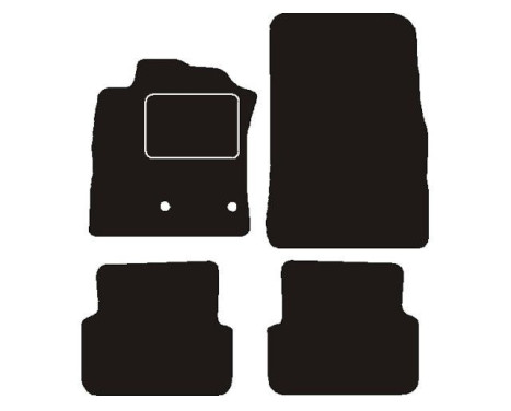 Car mats suitable for Renault Modus with storage compartments 2008 -