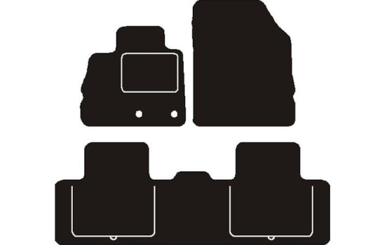 Car mats suitable for Renault Scenic / Grand Scenic with storage compartments 2004 -