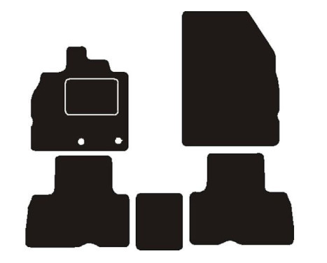 Car mats suitable for Renault Scenic III 5-drs w/o adjustable center console 2009-2011