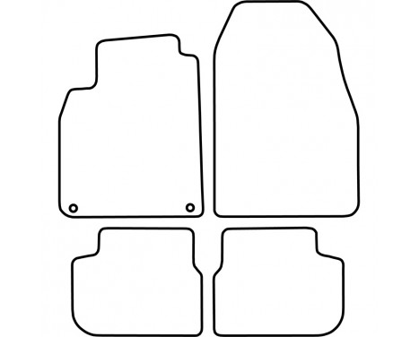 Car mats suitable for Saab 9-3 Cabriolet 2003-2008 4-piece, Image 2
