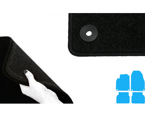 Car mats suitable for Saab 9-3 Sportsedan 2008-2011 4-piece, Image 4