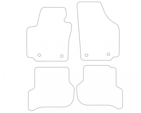 Car mats suitable for Seat Toledo 2008-2012 4-piece, Image 2