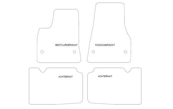 Car mats suitable for Tesla Model S 2012 - 4-piece, Image 2
