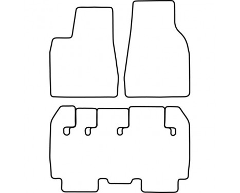 Car mats suitable for Tesla Model X (5-person) 2016- 3-piece, Image 2