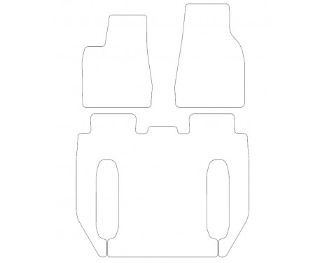 Car mats suitable for Tesla Model X 6-seater 2015- 3-piece, Image 2