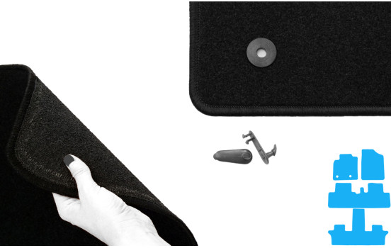 Car mats suitable for Toyota Avensis Verso 2001-2006 7 seats, Image 4