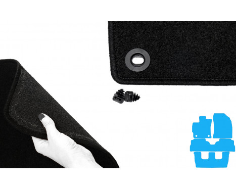 Car mats suitable for Toyota Prius Wagon 2012- 4-piece, Image 4