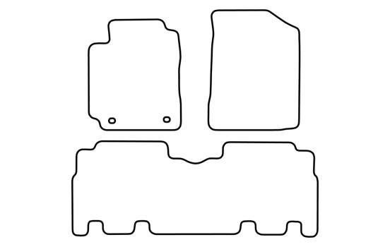 Car mats suitable for Toyota Yaris Verso 1999-2006 3-piece, Image 2