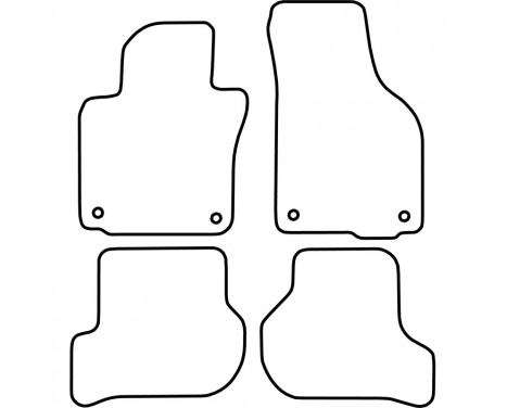 Car mats suitable for Volkswagen Golf VI from 2008 (velou, Image 6