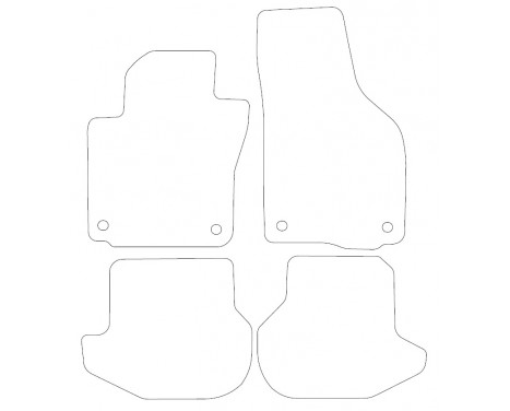 Car mats suitable for VW Eos 2007-2011 4-piece, Image 2