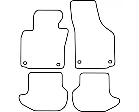 Car mats suitable for VW Eos 4-piece, Image 2