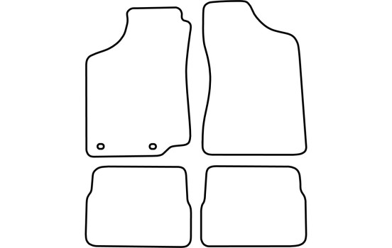 Car mats suitable for VW Passat B4 1988-1996 4-piece, Image 2