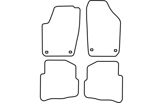 Car mats suitable for VW Polo 9N 2002-2007 4-piece, Image 4