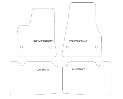 Car mats Tesla Model S 2012- 4-part, Image 2
