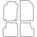 Car Mats Toyota Avensis 1998-2003 4-part, Thumbnail 2