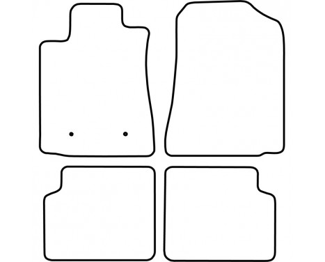 Car Mats Toyota Corolla 3 / 5drs 2002-2007 4-part, Image 2