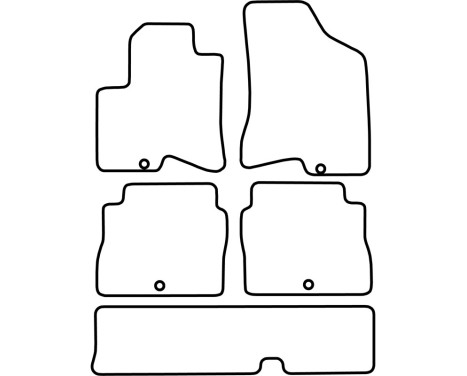 Car mats Velor suitable for Hyundai Santa Fe 2006- (7 persons), Image 6
