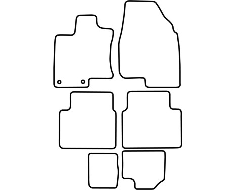 Car mats Velor suitable for Nissan Qashqai+2 2008-, Image 6