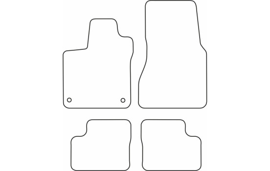 Car mats Velor suitable for Renault Twingo III 2014-