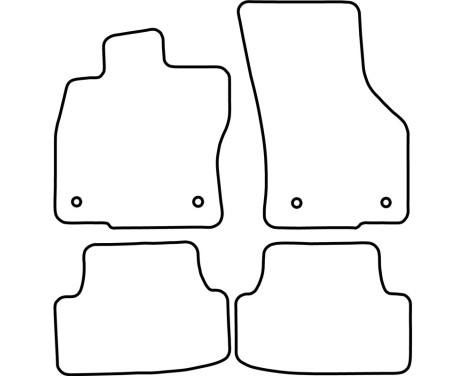 Car mats Velor suitable for Volkswagen Golf VII Sportsvan 2014-, Image 6