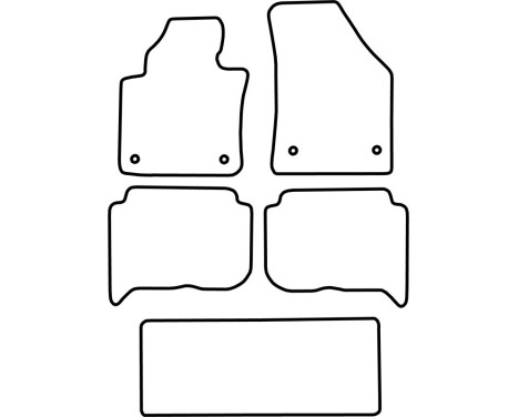 Car mats Velor suitable for Volkswagen Touran 2007-2015 (7-Personen), Image 6