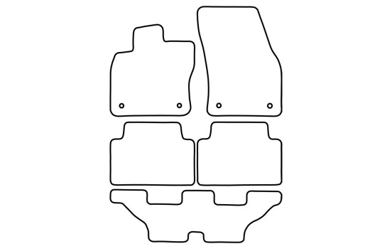 Car mats Velor suitable for Volkswagen Touran 2015- (7-Personen), Image 6