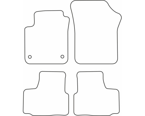 Car mats Velor suitable for Volkswagen Up 2011-, Image 6