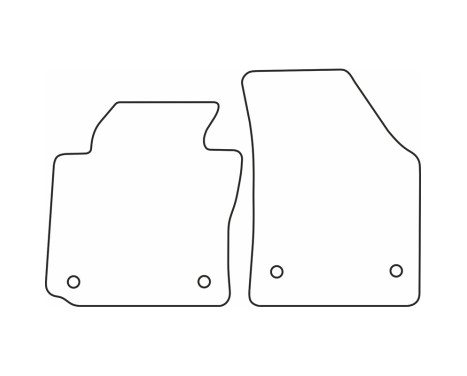 Car mats Velours suitable for Volkswagen Caddy 2007-2015 & 2015- (only front), Image 6