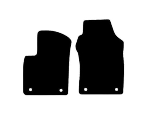 Front car mats suitable for Fiat 500 Dualogic 2015-
