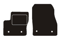 Front car mats suitable for Ford Transit Connect 2016 -