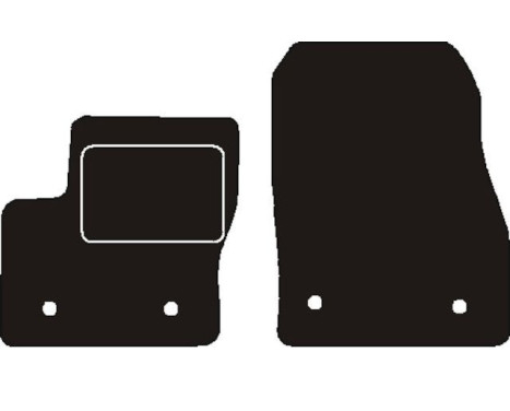 Front car mats suitable for Ford Transit Connect 2016 -
