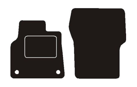 Front car mats suitable for Peugeot Expert III Traveller 2016-