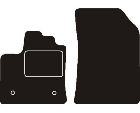 Front car mats suitable for Renault Express 2021-
