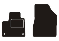 Front car mats suitable for Renault Kangoo III / Rapid 2021-