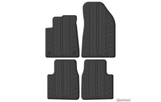 Gledring Rubber mats suitable for Citroen C3 Aircross II 2024- (T profile 4-piece + mounting clips)